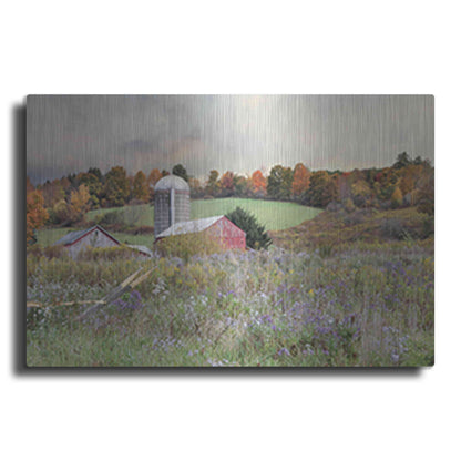 Luxe Metal Art 'Autumn Drive' by Lori Deiter, Metal Wall Art