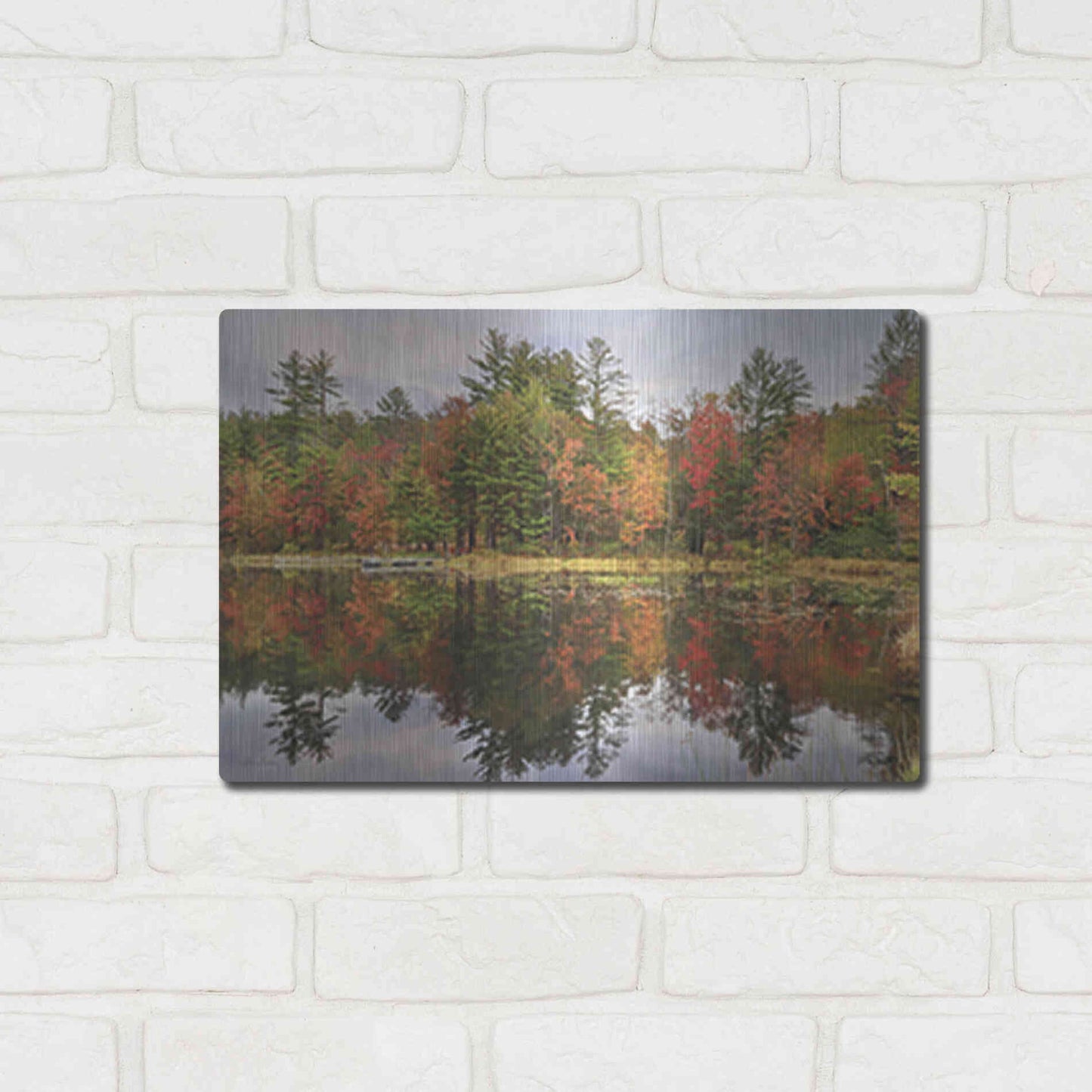 Luxe Metal Art 'Adirondacks Foliage' by Lori Deiter, Metal Wall Art,16x12