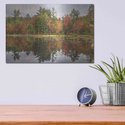 Luxe Metal Art 'Adirondacks Foliage' by Lori Deiter, Metal Wall Art,16x12
