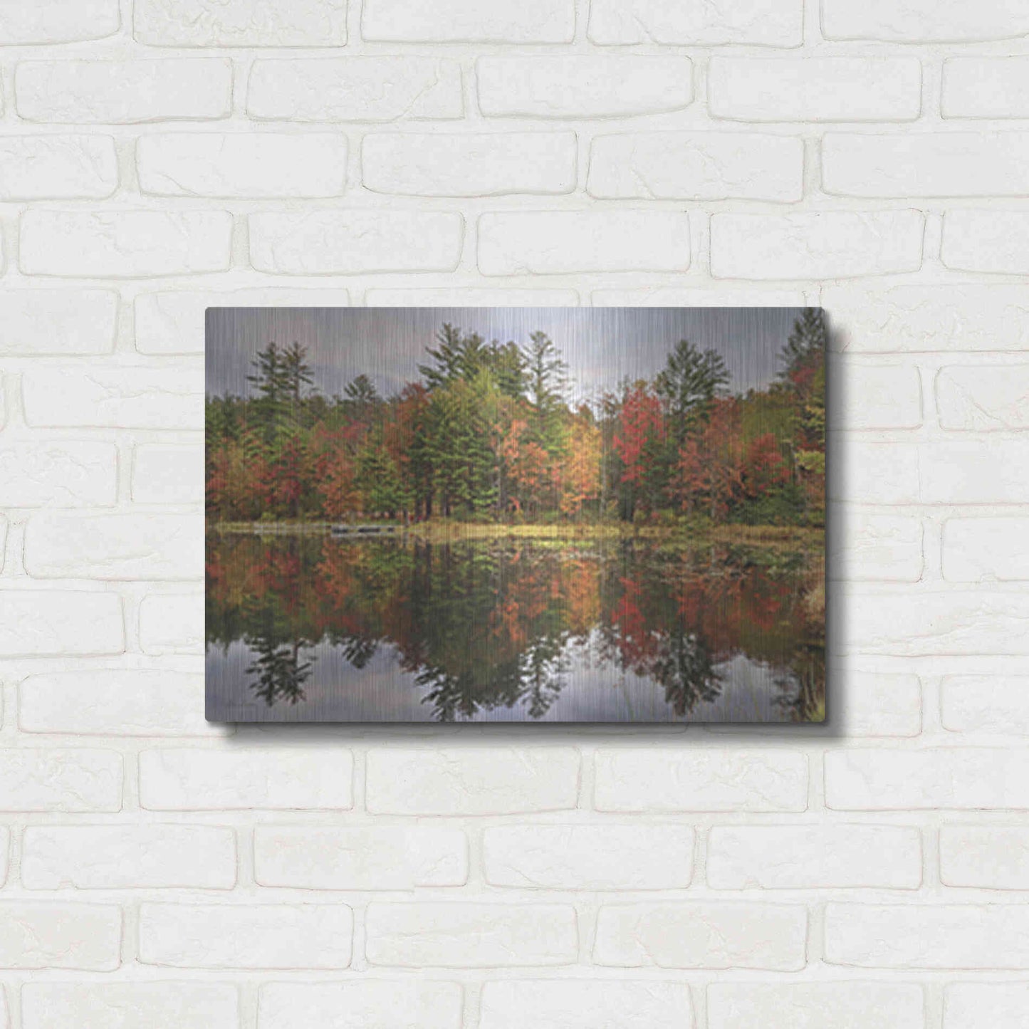 Luxe Metal Art 'Adirondacks Foliage' by Lori Deiter, Metal Wall Art,24x16