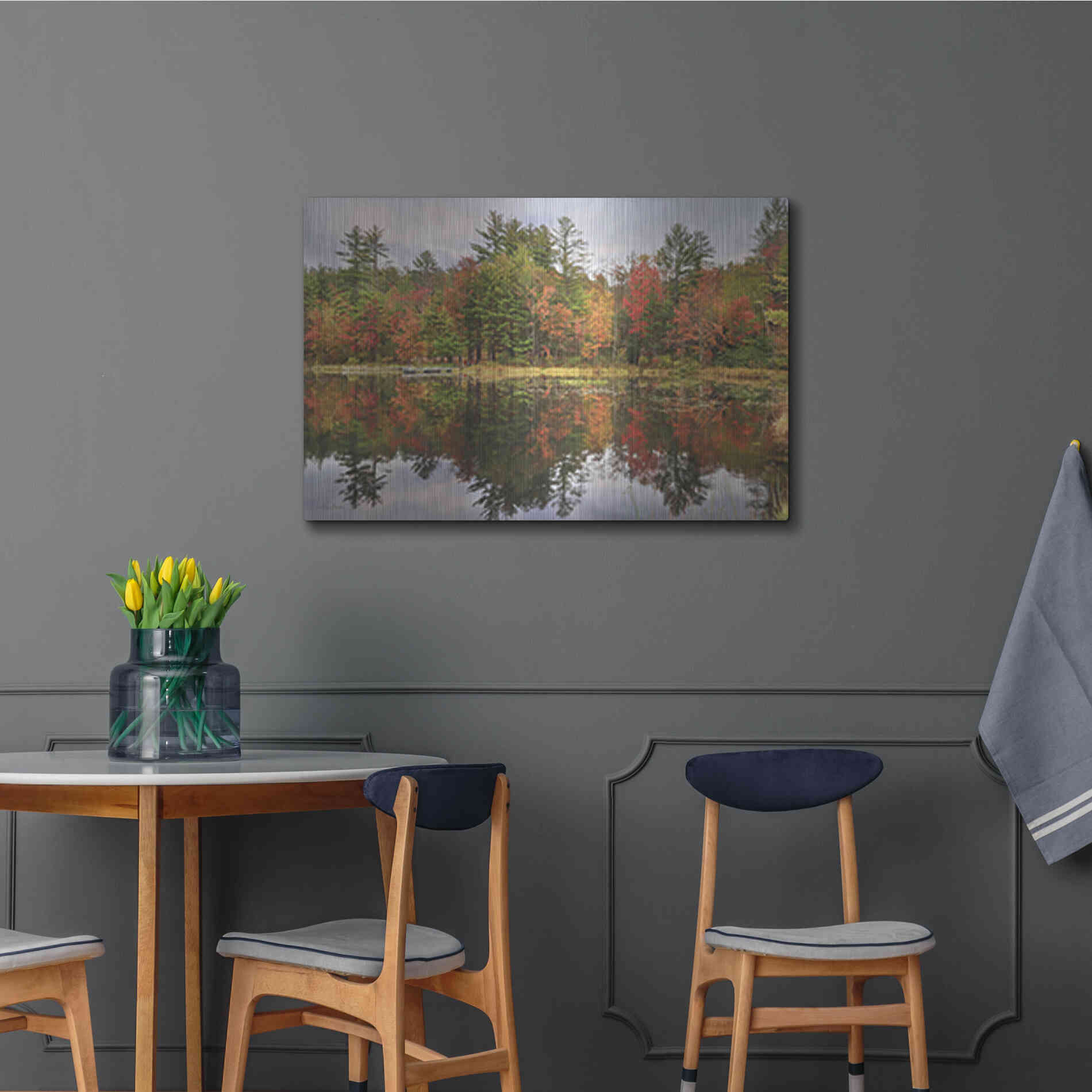 Luxe Metal Art 'Adirondacks Foliage' by Lori Deiter, Metal Wall Art,36x24