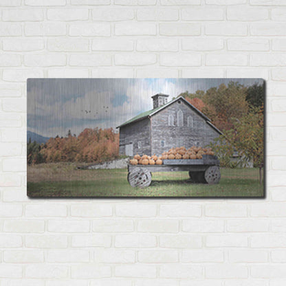 Luxe Metal Art 'Fall Roadside Market' by Lori Deiter, Metal Wall Art,48x24