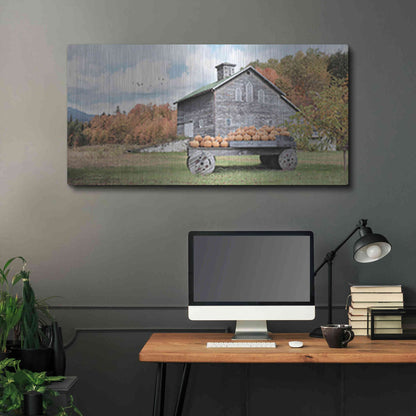 Luxe Metal Art 'Fall Roadside Market' by Lori Deiter, Metal Wall Art,48x24