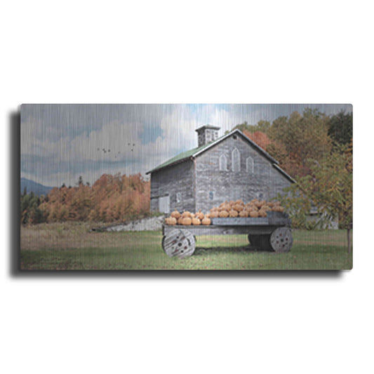 Luxe Metal Art 'Fall Roadside Market' by Lori Deiter, Metal Wall Art