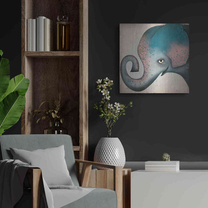 Luxe Metal Art 'Elephant Wow II' by Ryan Fowler, Metal Wall Art,24x24