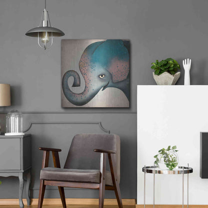 Luxe Metal Art 'Elephant Wow II' by Ryan Fowler, Metal Wall Art,24x24