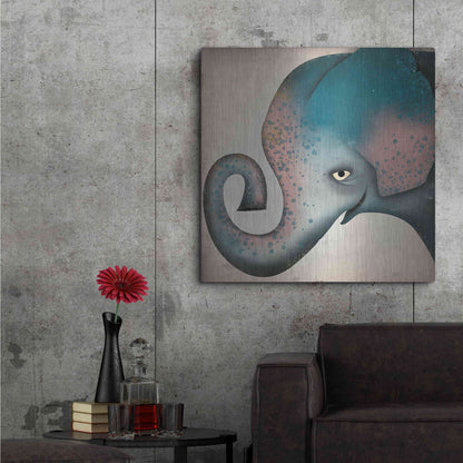 Luxe Metal Art 'Elephant Wow II' by Ryan Fowler, Metal Wall Art,36x36
