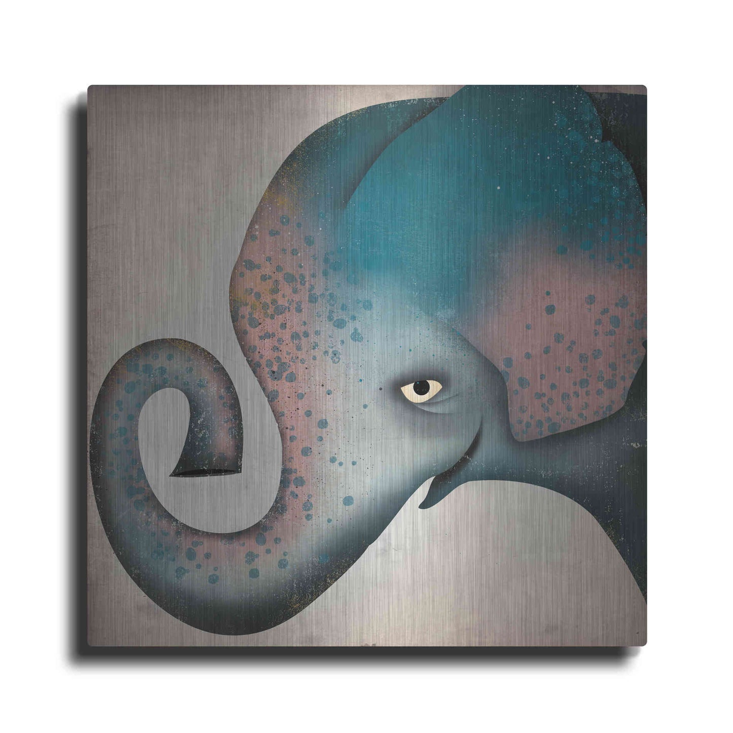 Luxe Metal Art 'Elephant Wow II' by Ryan Fowler, Metal Wall Art