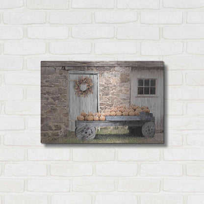 Luxe Metal Art 'Fort Halifax Pumpkin Wagon' by Lori Deiter, Metal Wall Art,24x16