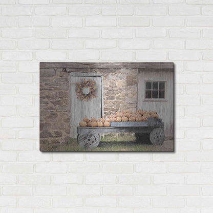 Luxe Metal Art 'Fort Halifax Pumpkin Wagon' by Lori Deiter, Metal Wall Art,36x24