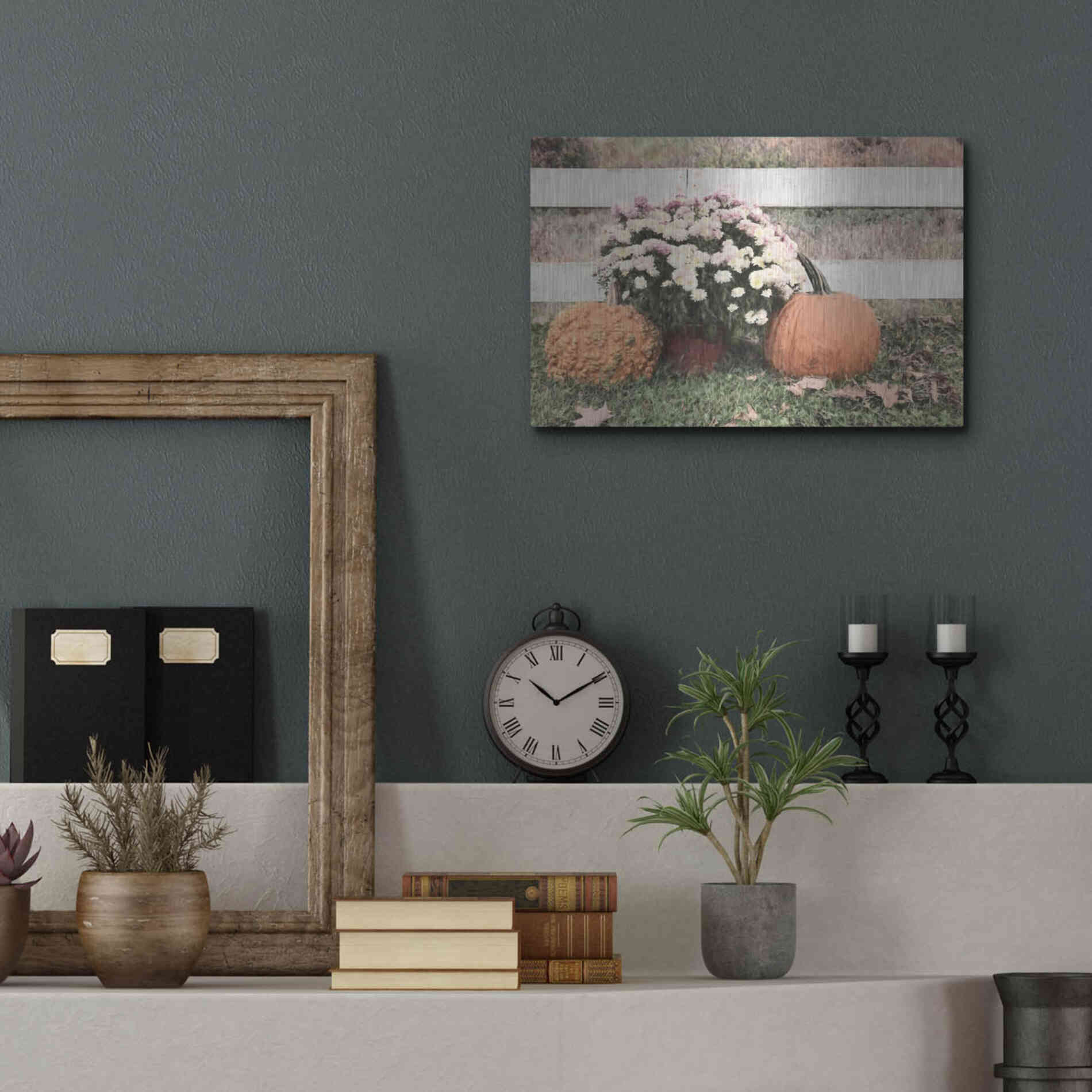 Luxe Metal Art 'Fall Display II' by Lori Deiter, Metal Wall Art,16x12