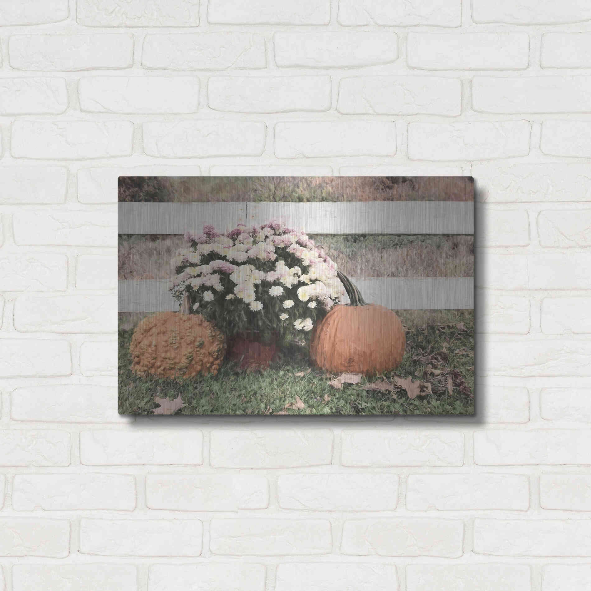 Luxe Metal Art 'Fall Display II' by Lori Deiter, Metal Wall Art,24x16