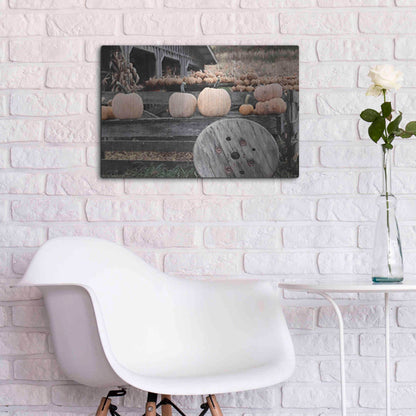 Luxe Metal Art 'Pumpkin Market' by Lori Deiter, Metal Wall Art,24x16