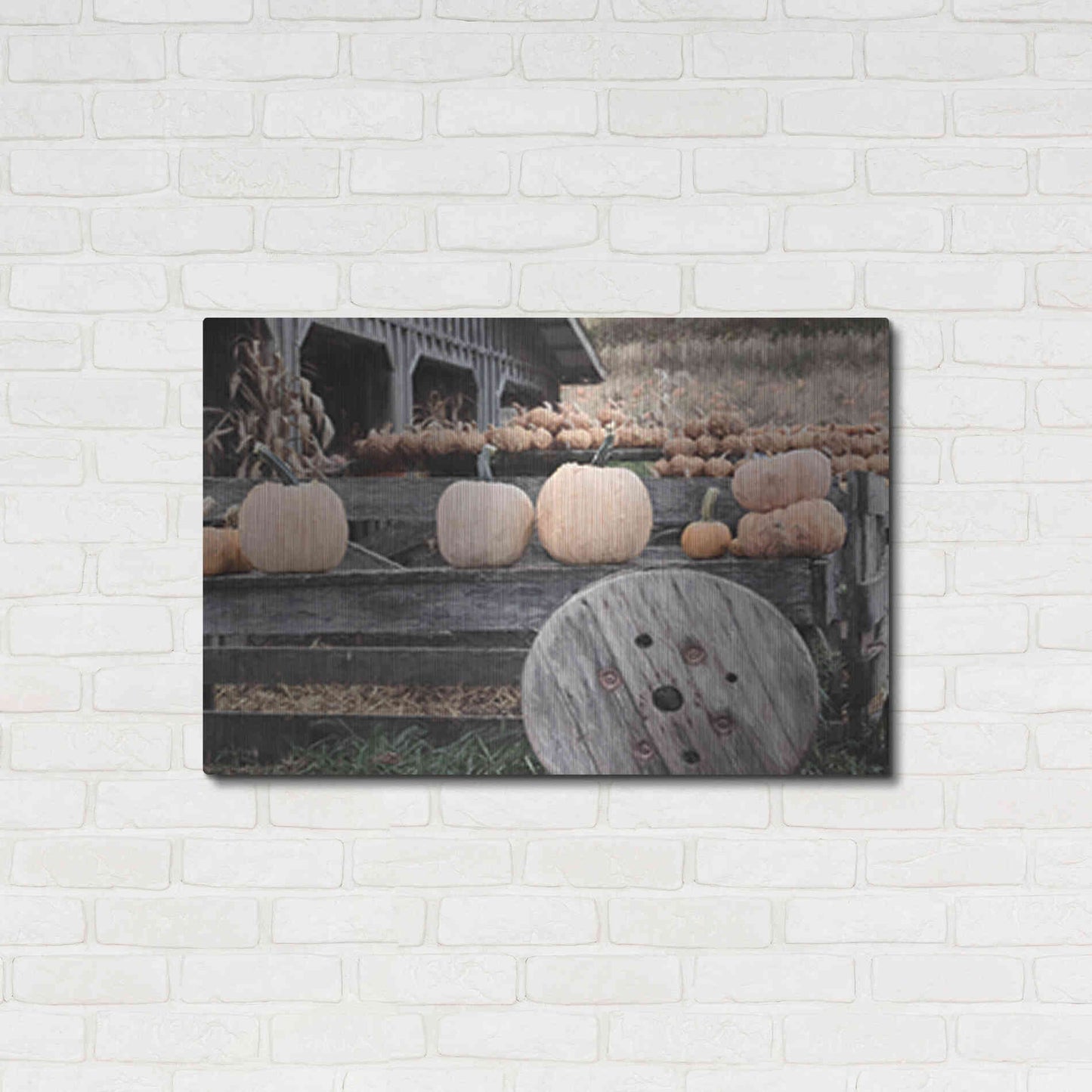 Luxe Metal Art 'Pumpkin Market' by Lori Deiter, Metal Wall Art,36x24