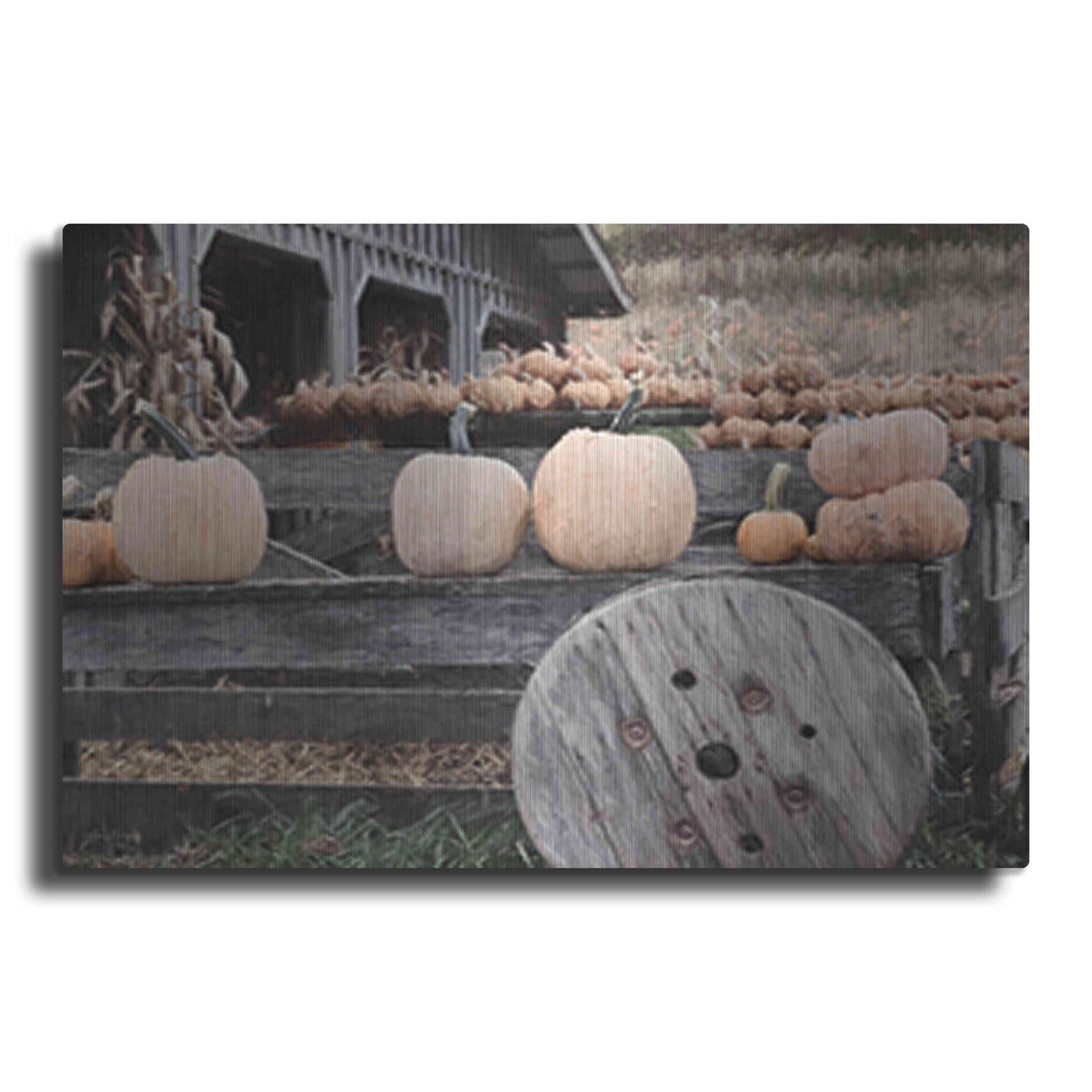 Luxe Metal Art 'Pumpkin Market' by Lori Deiter, Metal Wall Art