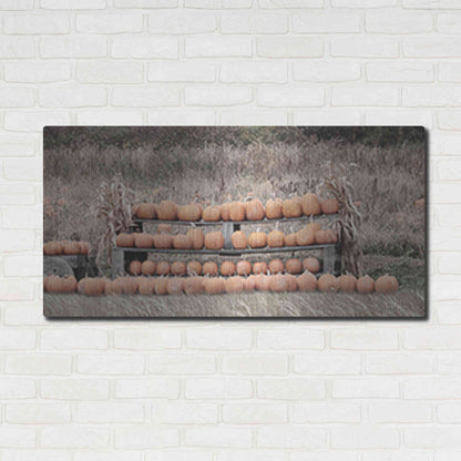 Luxe Metal Art 'Pumpkin Picking' by Lori Deiter, Metal Wall Art,48x24