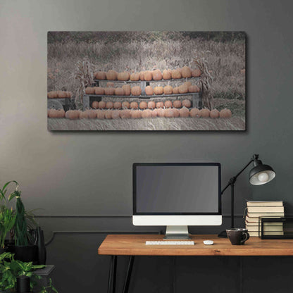 Luxe Metal Art 'Pumpkin Picking' by Lori Deiter, Metal Wall Art,48x24