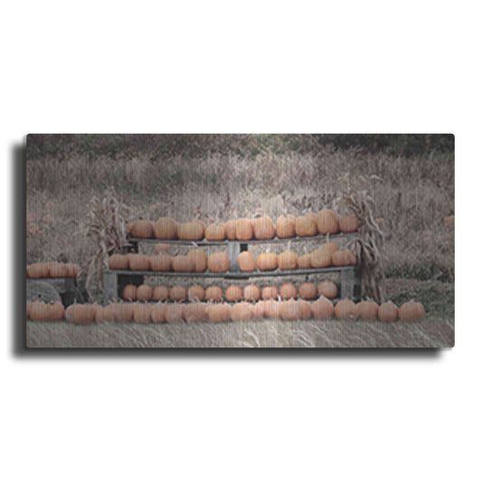 Luxe Metal Art 'Pumpkin Picking' by Lori Deiter, Metal Wall Art