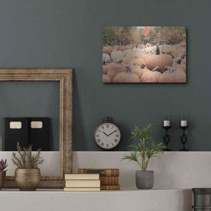 Luxe Metal Art 'The Perfect Pumpkin' by Lori Deiter, Metal Wall Art,16x12