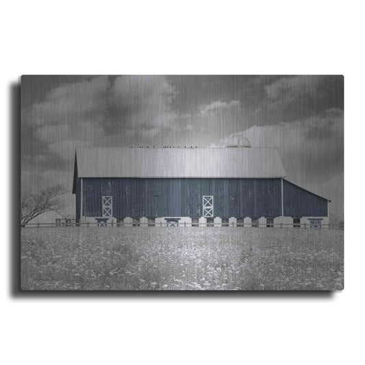 Luxe Metal Art 'Black & White Barn' by Lori Deiter, Metal Wall Art