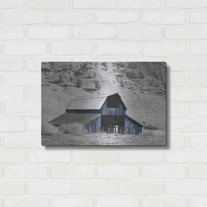 Luxe Metal Art 'Blue Barn II' by Lori Deiter, Metal Wall Art,24x16