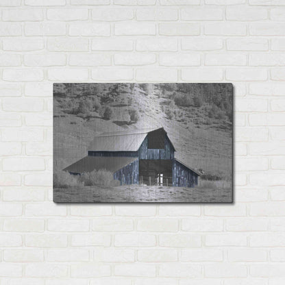 Luxe Metal Art 'Blue Barn II' by Lori Deiter, Metal Wall Art,36x24