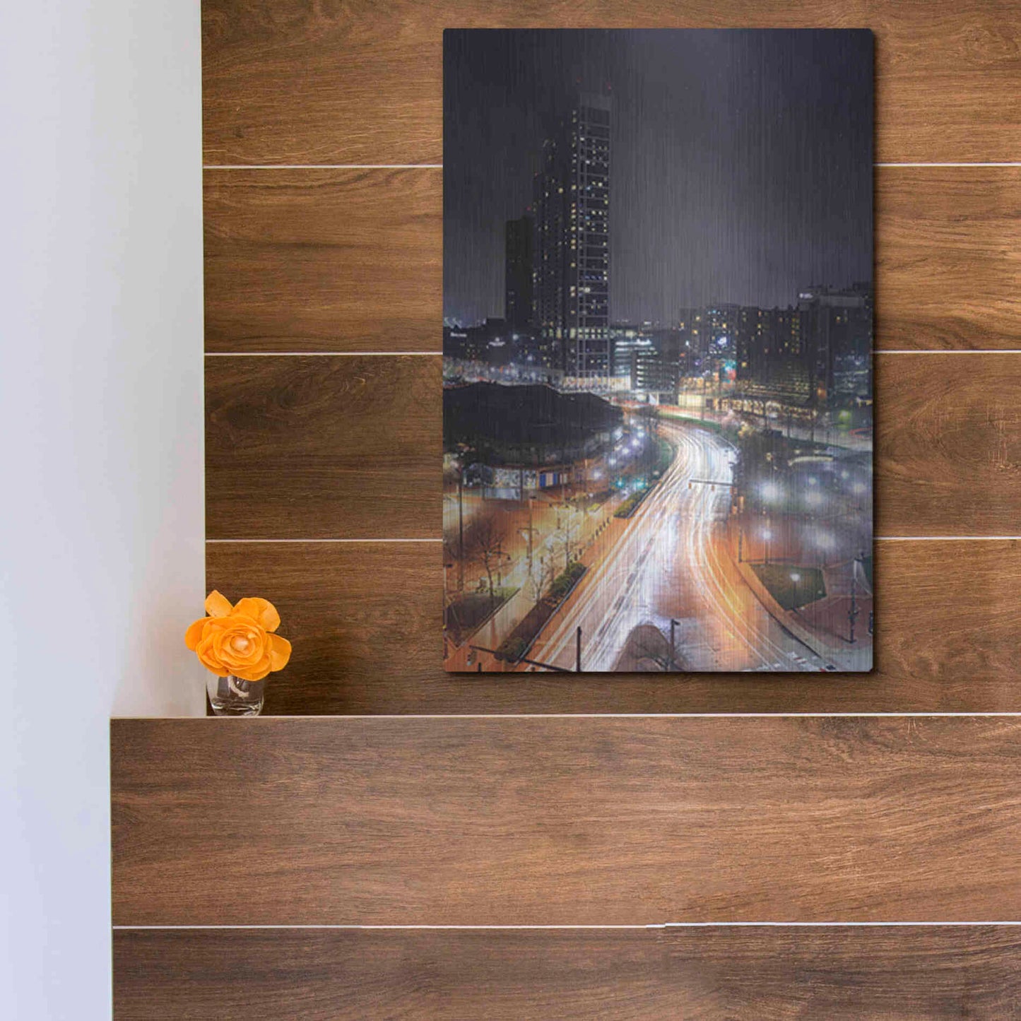 Luxe Metal Art 'Inner Harbor Lights II' by Lori Deiter, Metal Wall Art,12x16