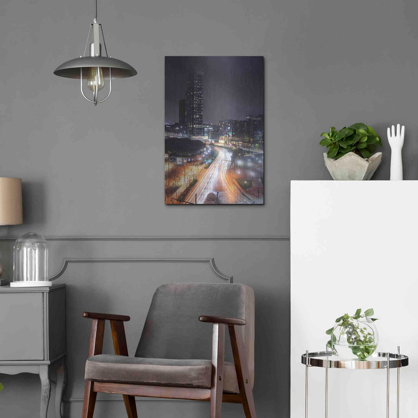 Luxe Metal Art 'Inner Harbor Lights II' by Lori Deiter, Metal Wall Art,16x24