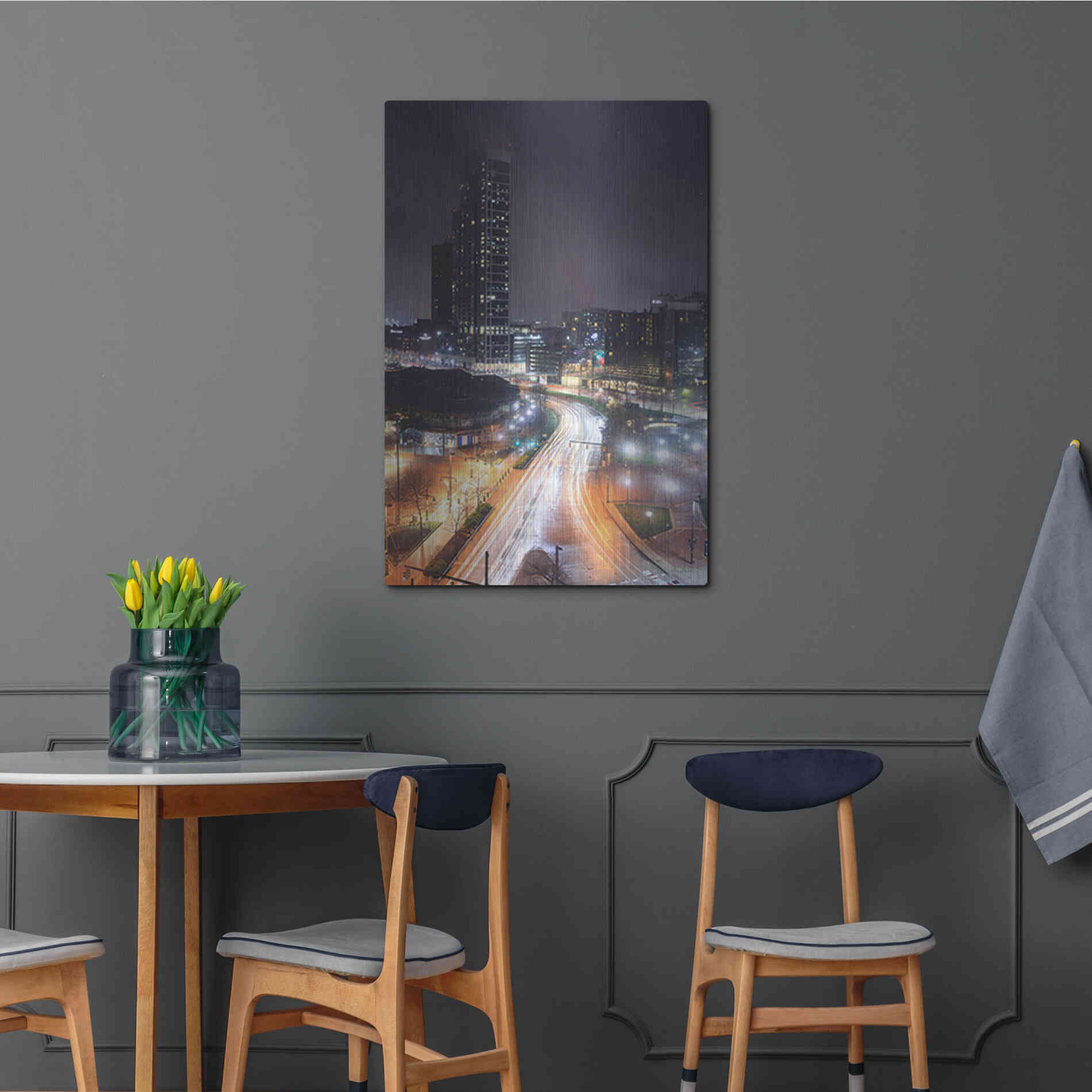 Luxe Metal Art 'Inner Harbor Lights II' by Lori Deiter, Metal Wall Art,24x36