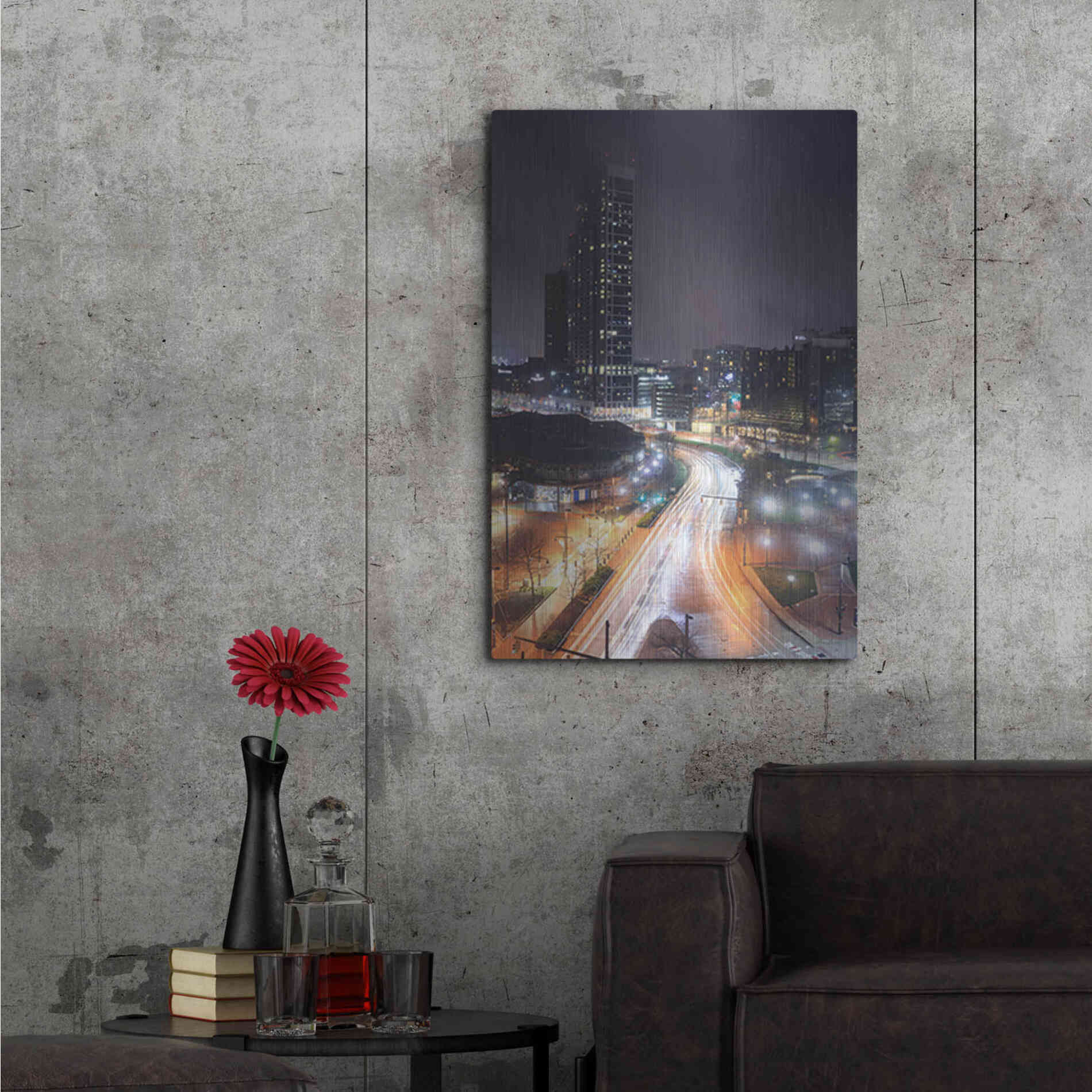 Luxe Metal Art 'Inner Harbor Lights II' by Lori Deiter, Metal Wall Art,24x36