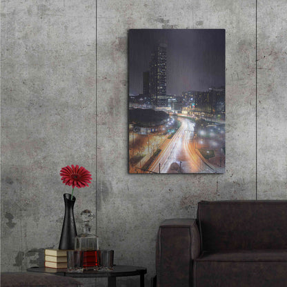 Luxe Metal Art 'Inner Harbor Lights II' by Lori Deiter, Metal Wall Art,24x36