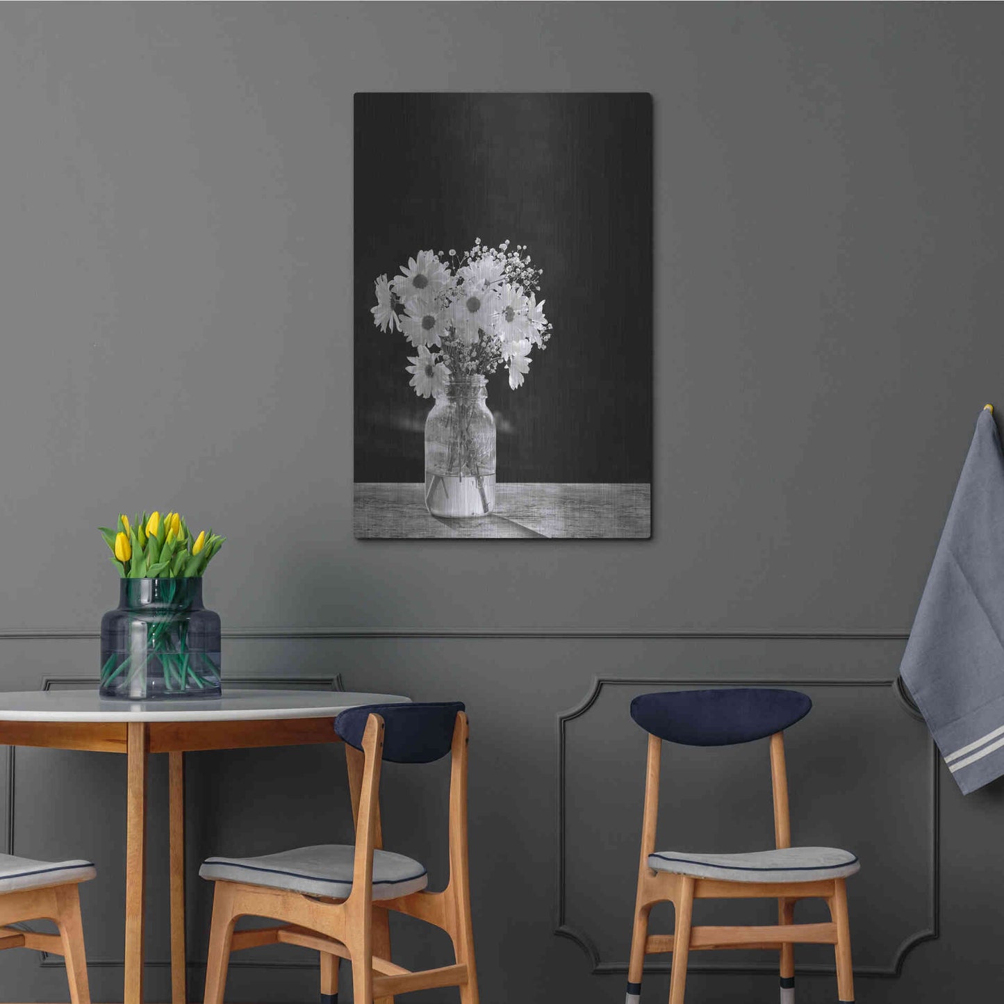 Luxe Metal Art 'Dainty Daisies' by Lori Deiter, Metal Wall Art,24x36