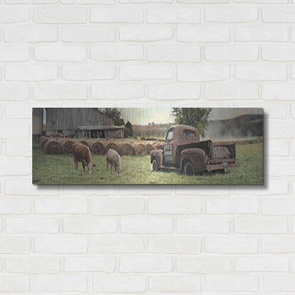 Luxe Metal Art 'Tioga County Farmland' by Lori Deiter, Metal Wall Art,36x12