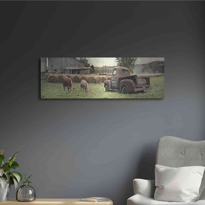 Luxe Metal Art 'Tioga County Farmland' by Lori Deiter, Metal Wall Art,36x12