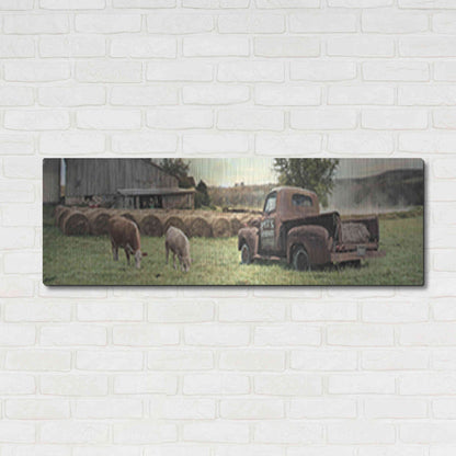 Luxe Metal Art 'Tioga County Farmland' by Lori Deiter, Metal Wall Art,48x16