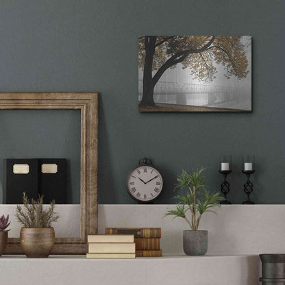 Luxe Metal Art 'Foggy Riverview' by Lori Deiter, Metal Wall Art,16x12