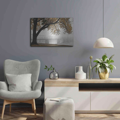 Luxe Metal Art 'Foggy Riverview' by Lori Deiter, Metal Wall Art,24x16