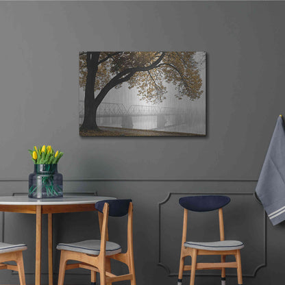 Luxe Metal Art 'Foggy Riverview' by Lori Deiter, Metal Wall Art,36x24