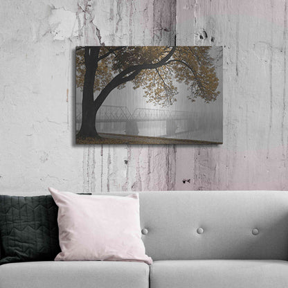 Luxe Metal Art 'Foggy Riverview' by Lori Deiter, Metal Wall Art,36x24