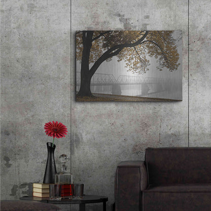 Luxe Metal Art 'Foggy Riverview' by Lori Deiter, Metal Wall Art,36x24
