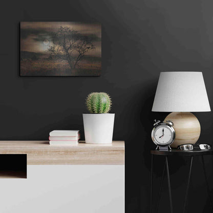 Luxe Metal Art 'When Pumpkins Glow by Moonlight' by Lori Deiter, Metal Wall Art,24x16