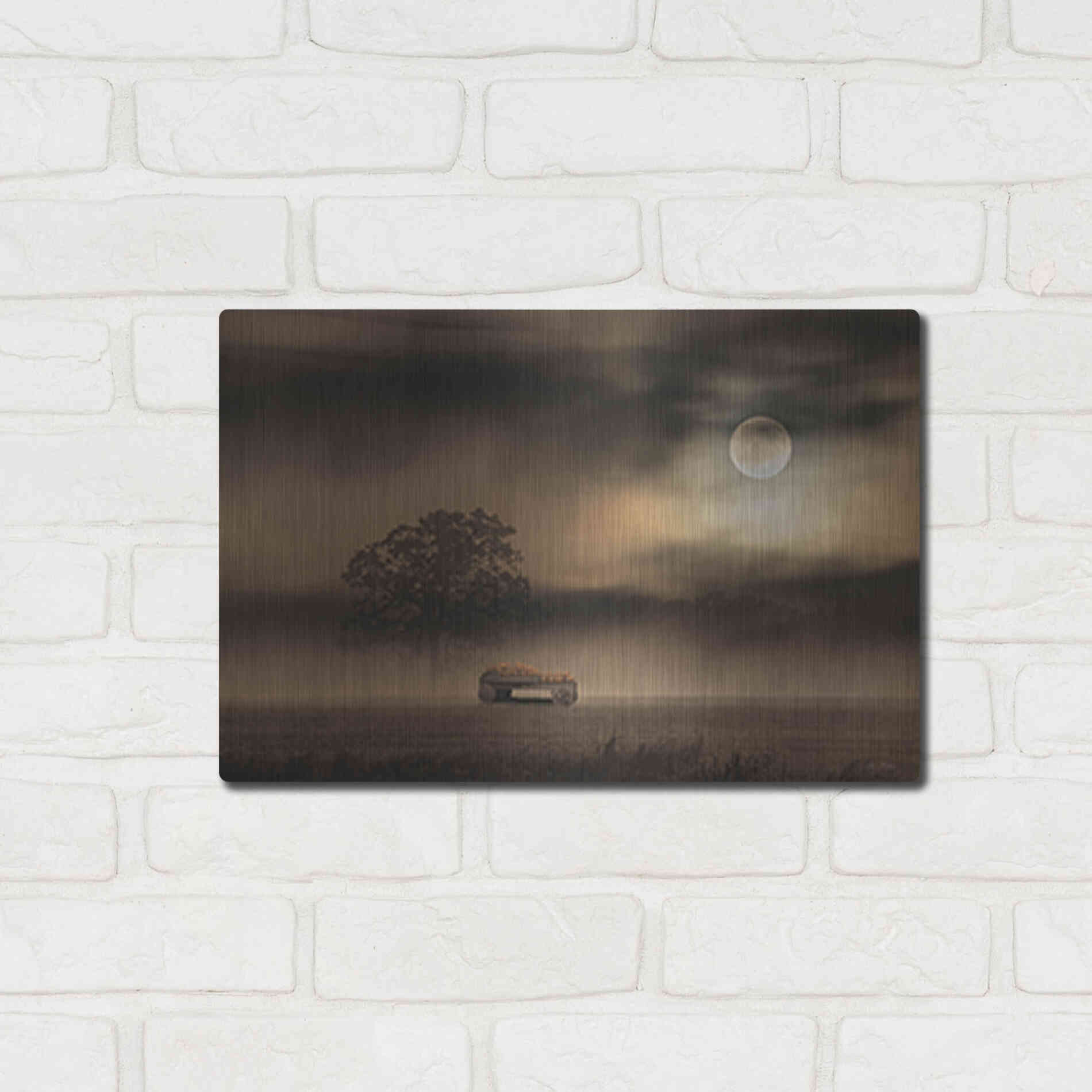 Luxe Metal Art 'The Spooky Old Oak Tree' by Lori Deiter, Metal Wall Art,16x12