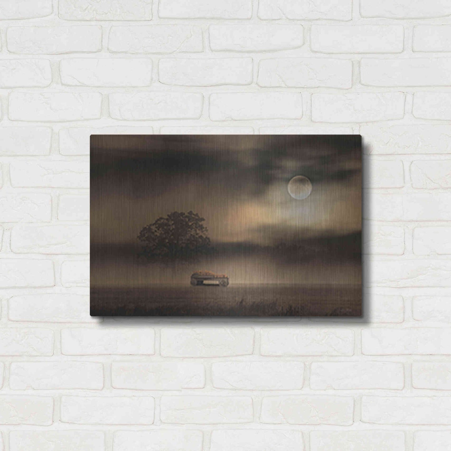 Luxe Metal Art 'The Spooky Old Oak Tree' by Lori Deiter, Metal Wall Art,24x16