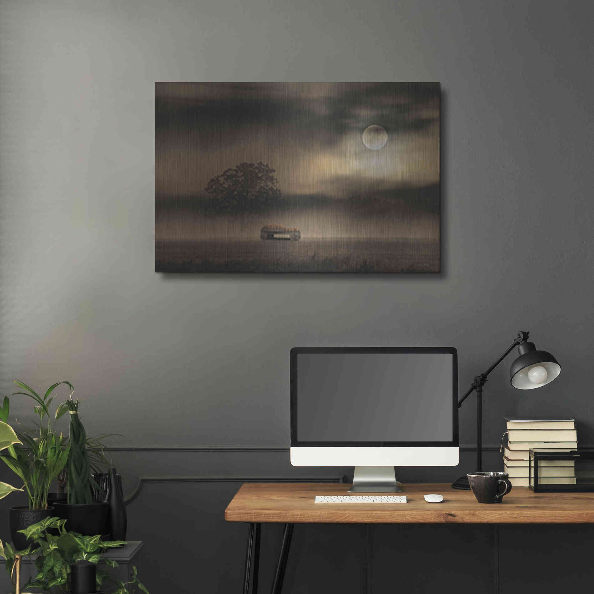 Luxe Metal Art 'The Spooky Old Oak Tree' by Lori Deiter, Metal Wall Art,36x24
