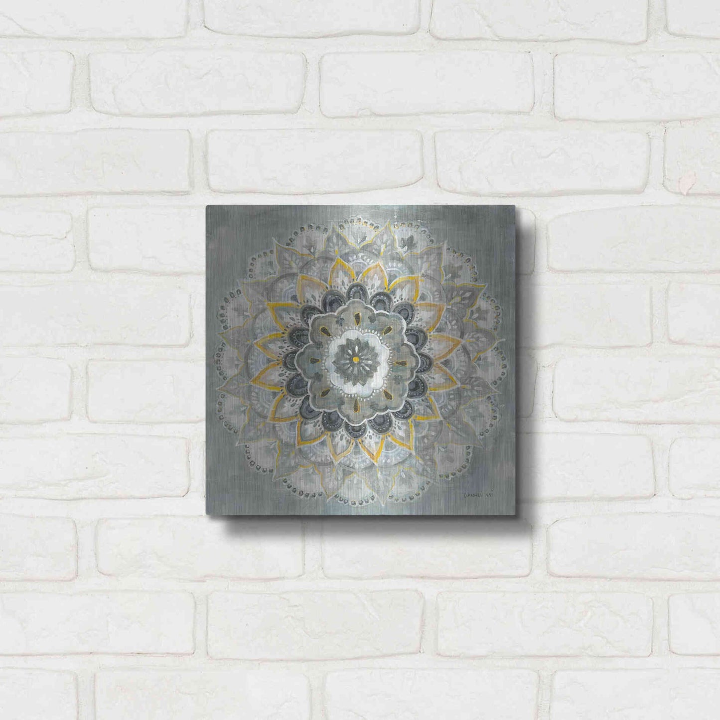 Luxe Metal Art 'Sunburst' by Danhui Nai, Metal Wall Art,12x12