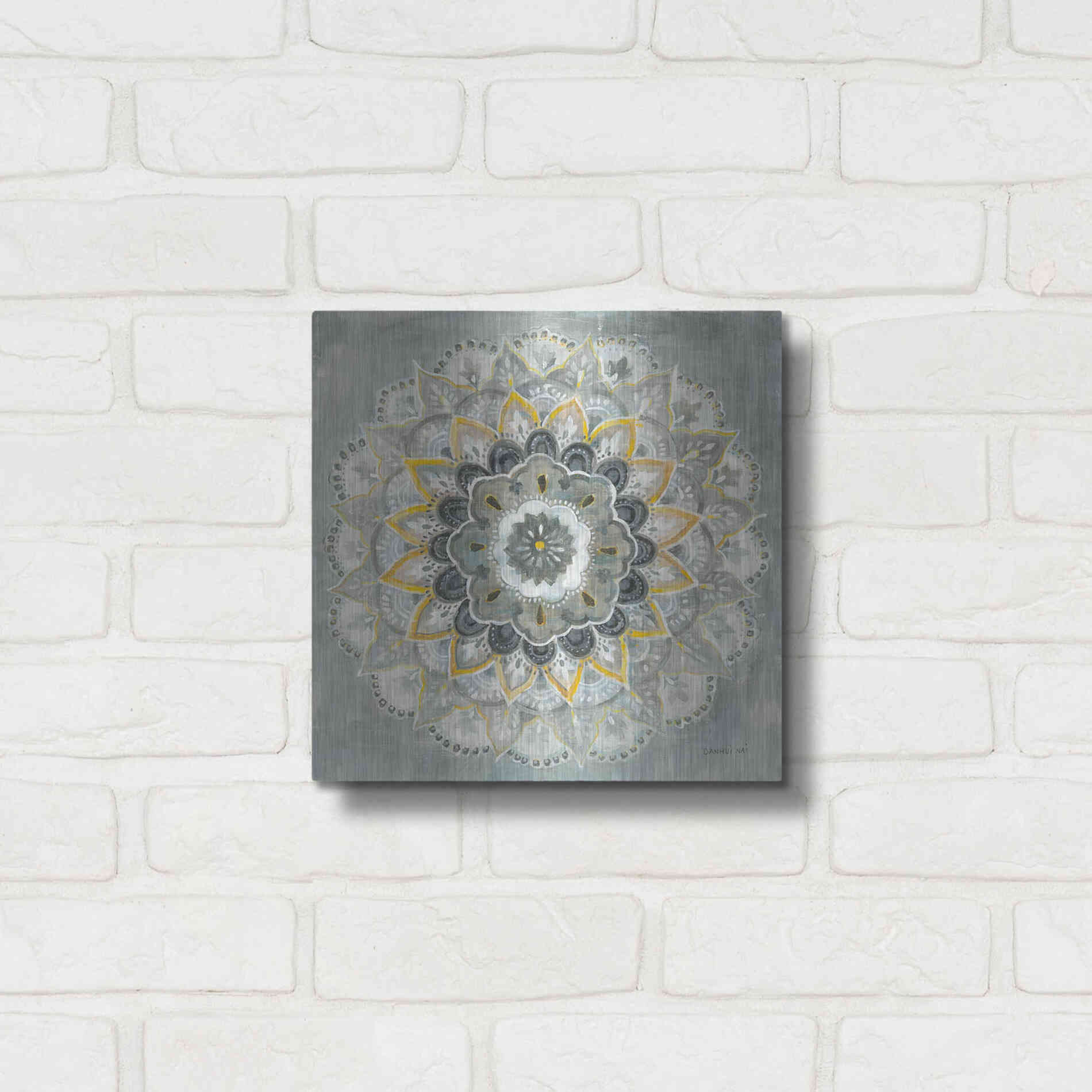 Luxe Metal Art 'Sunburst' by Danhui Nai, Metal Wall Art,12x12