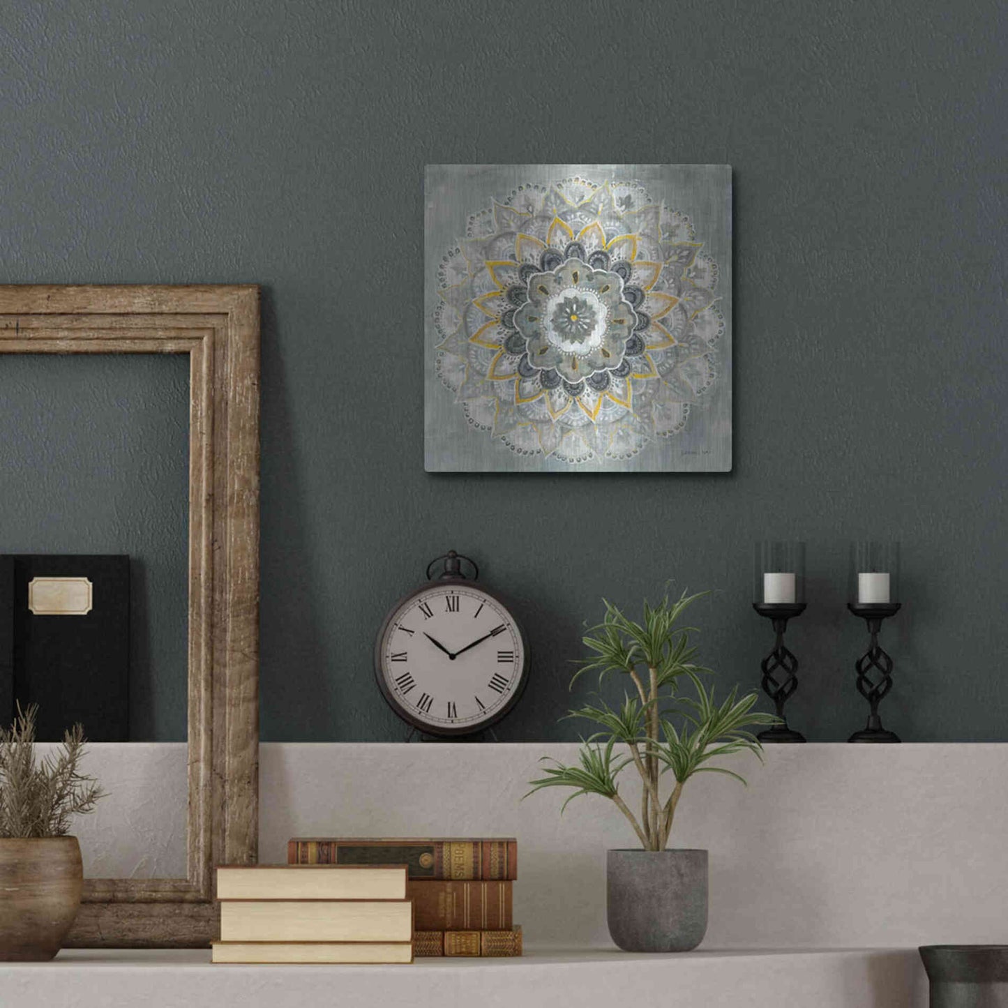 Luxe Metal Art 'Sunburst' by Danhui Nai, Metal Wall Art,12x12