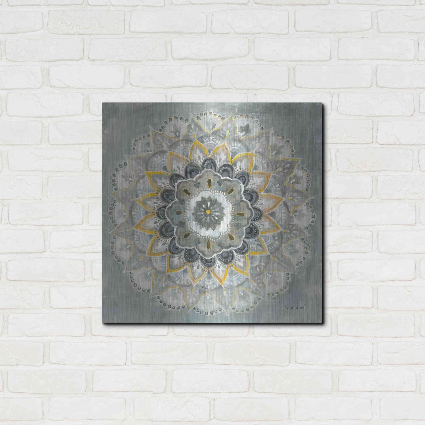 Luxe Metal Art 'Sunburst' by Danhui Nai, Metal Wall Art,24x24