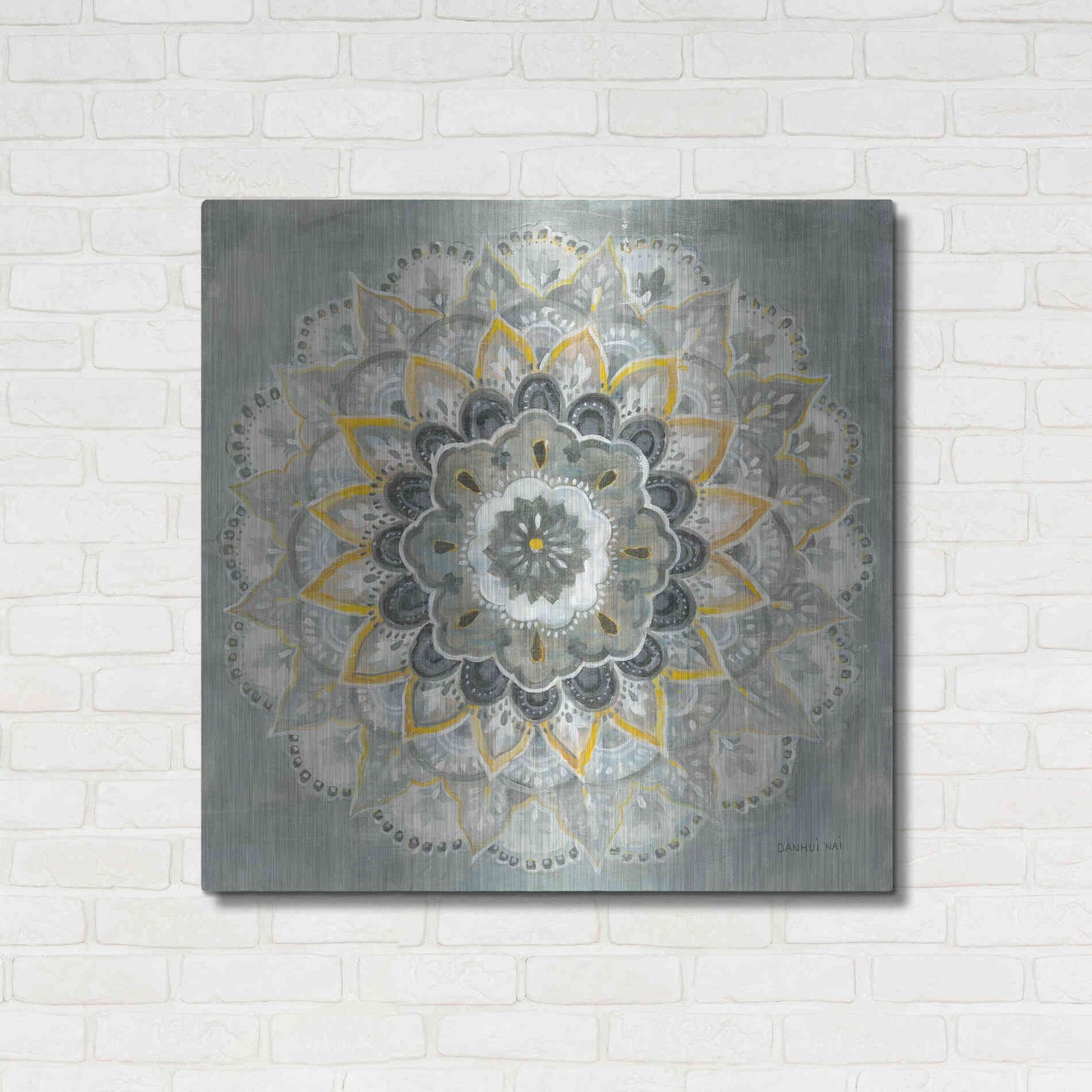 Luxe Metal Art 'Sunburst' by Danhui Nai, Metal Wall Art,36x36