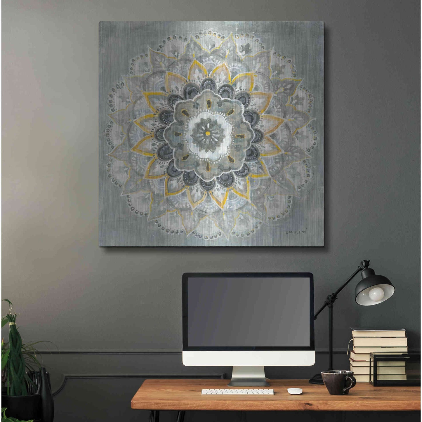 Luxe Metal Art 'Sunburst' by Danhui Nai, Metal Wall Art,36x36